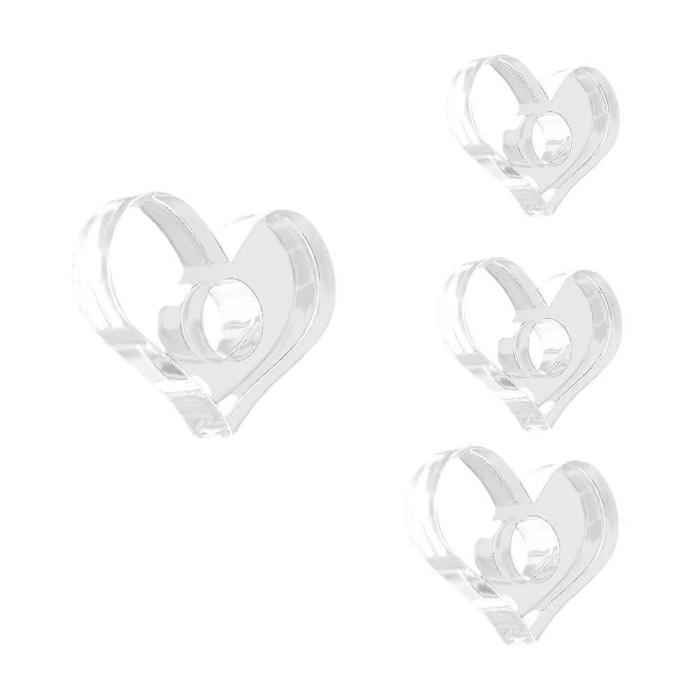 Acrylic Thumb Bookmark for Reading Use 4Pcs Transparent Book Holders