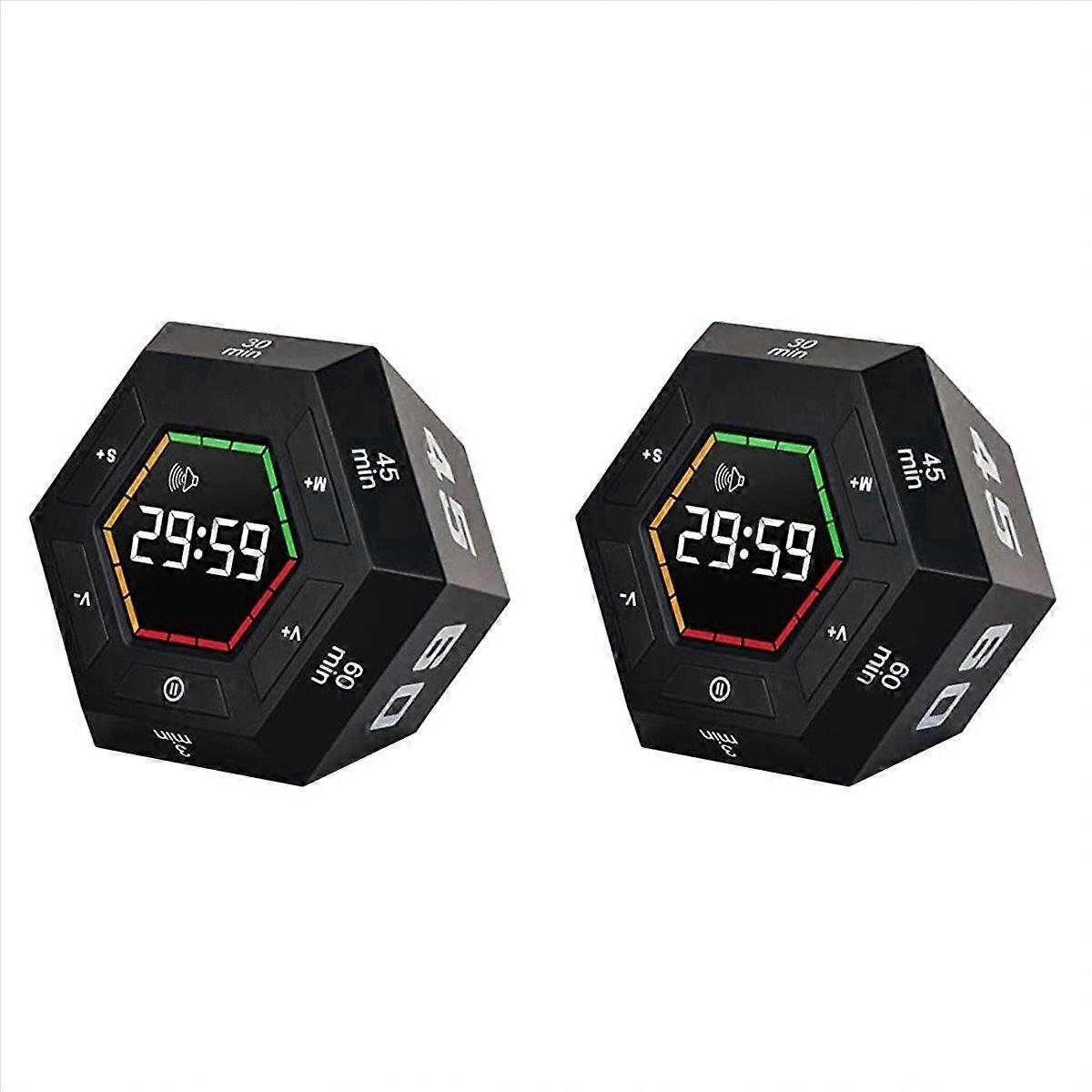 2X Pomodoro Timer, Productivity Timer,3, 5, 15, 30, 45, 60 Minute Preset Smart Countdown Timer, Time