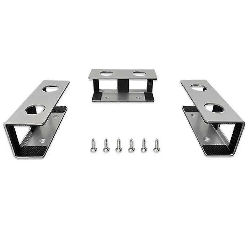 3 Pieces of Off-Stage Laptop Bracket, Under-Table Bracket Silver