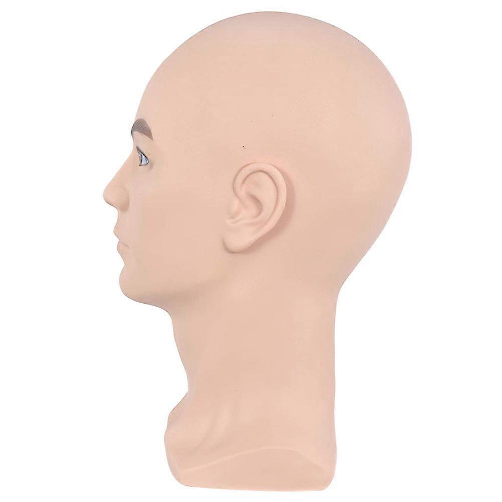 PVC Mannequin Head Model for Display with Pink Stand
