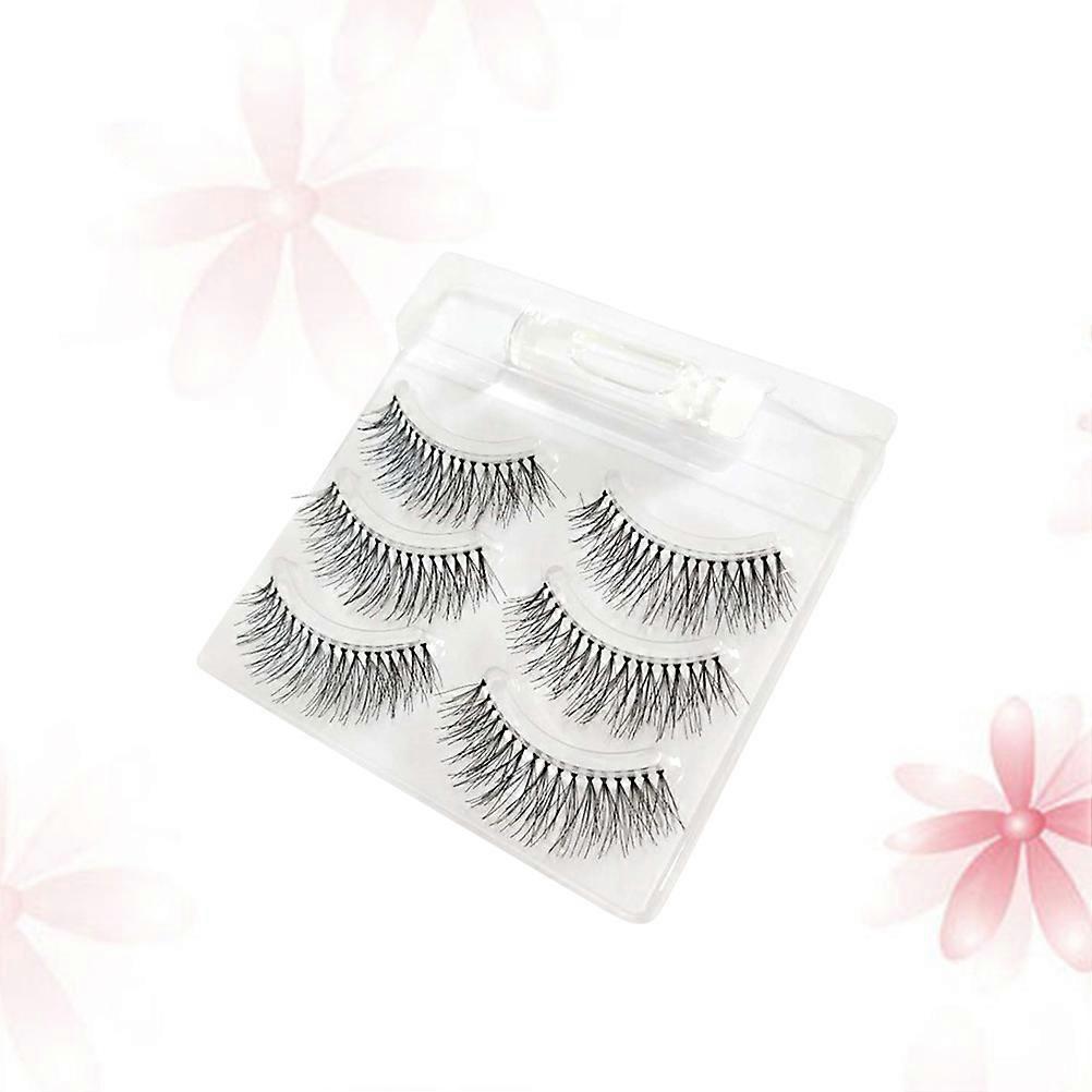 False Eyelash 3Pair Fake Eyelashes for Natural Makeup Effect