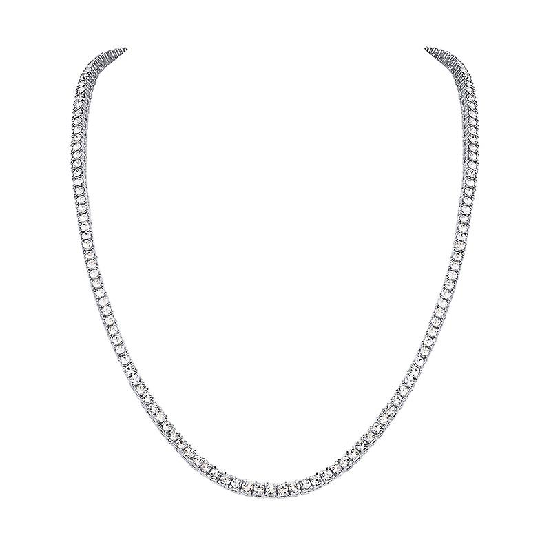 5mm Ice Out Round Tennis Chain Necklace 