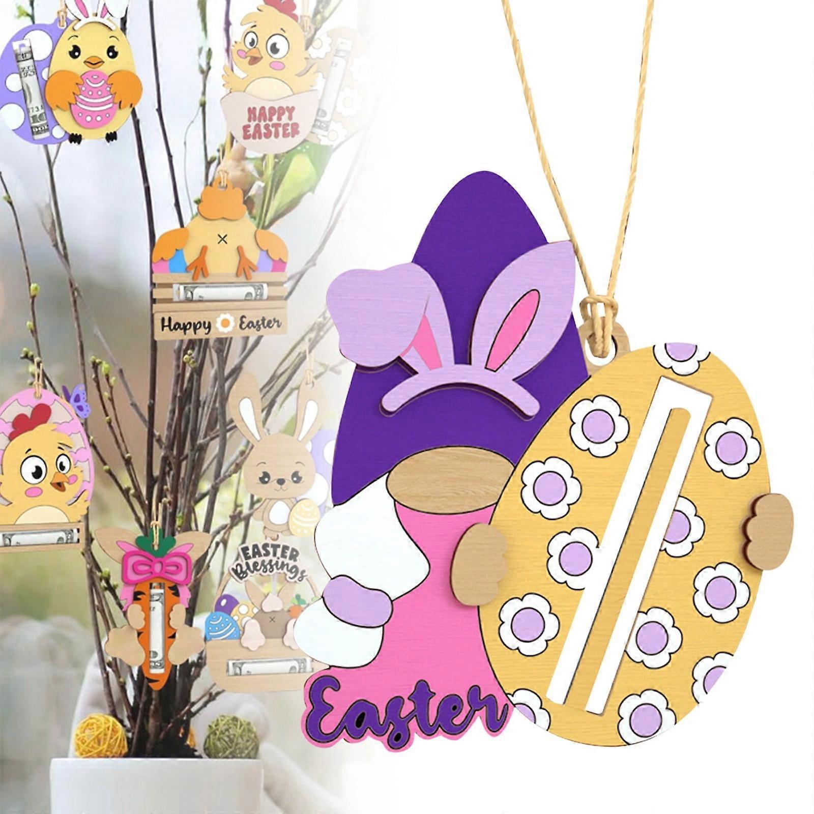 Easter Holder Easter Bunny Holder for Easter Basket Stuffers Easter Card Holder Basket Tag