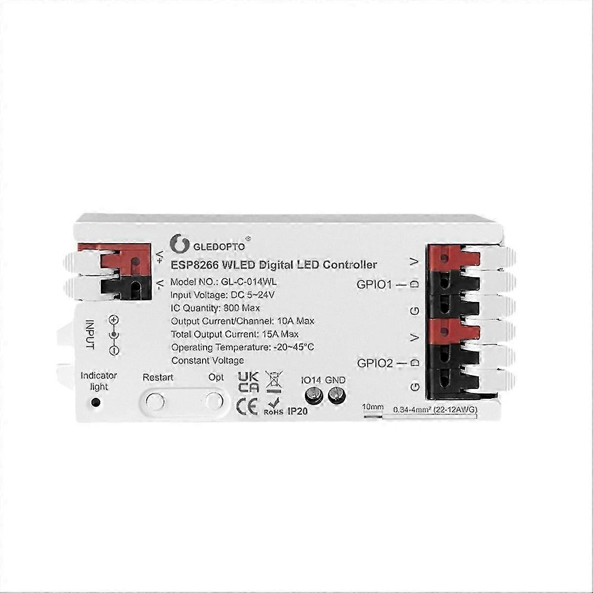 WLED Light Strip Controller Supports WS2811 Strip Lights B