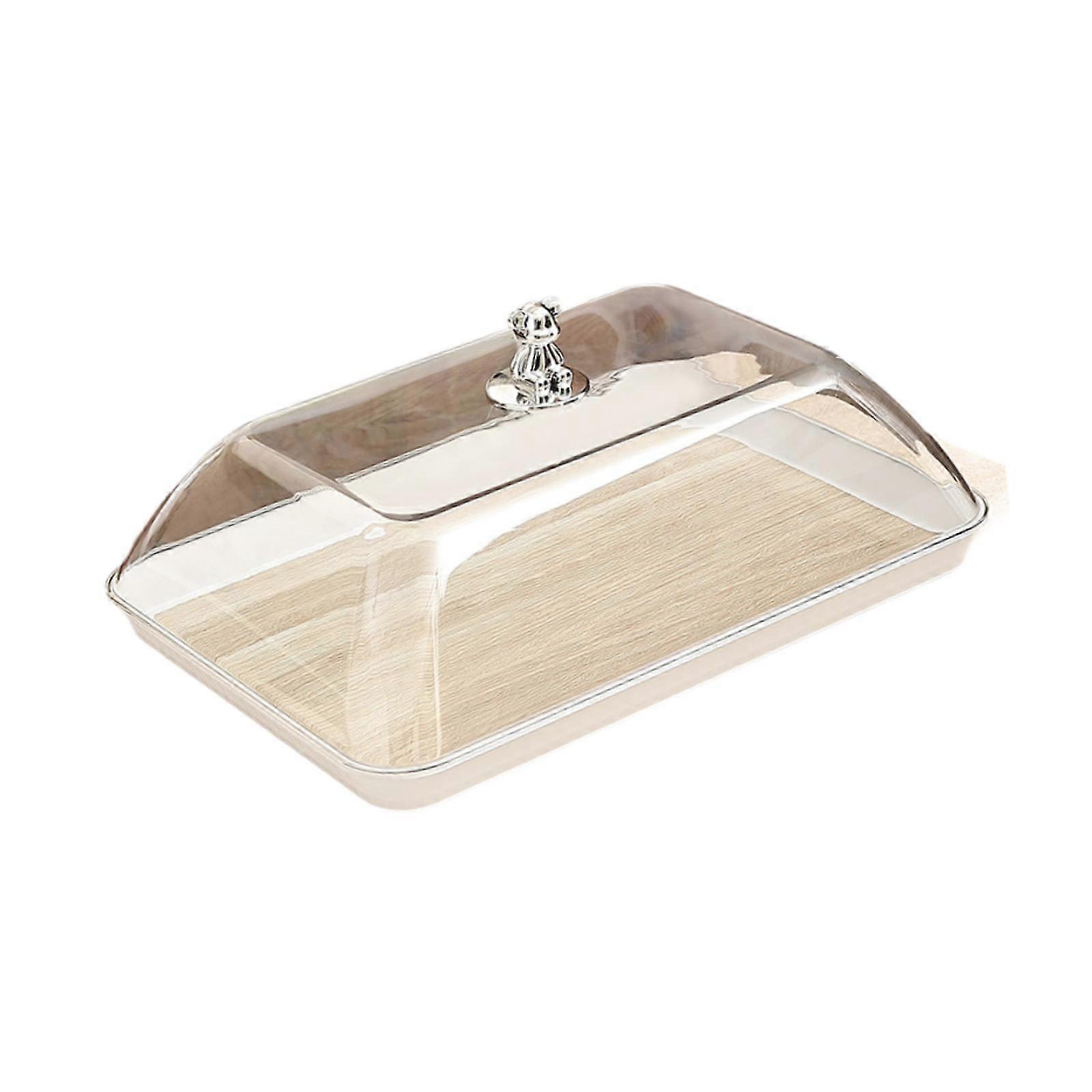 Cake Stand with Clear Dome Bread Display Pastry Display Server Fruit Server Tray