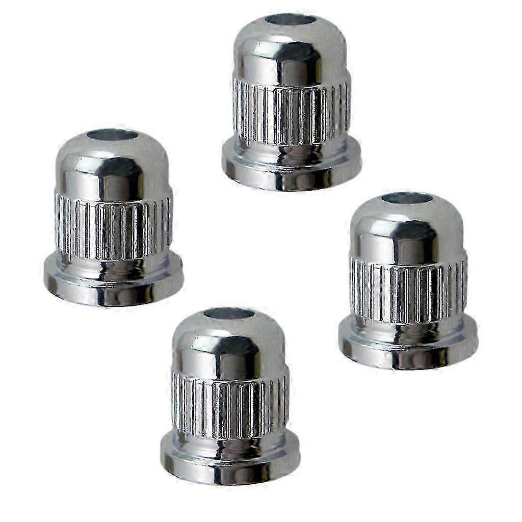 4 Pcs Guitar String Mounting Ferrules compatible Universal Bass Body,Silver CS fast