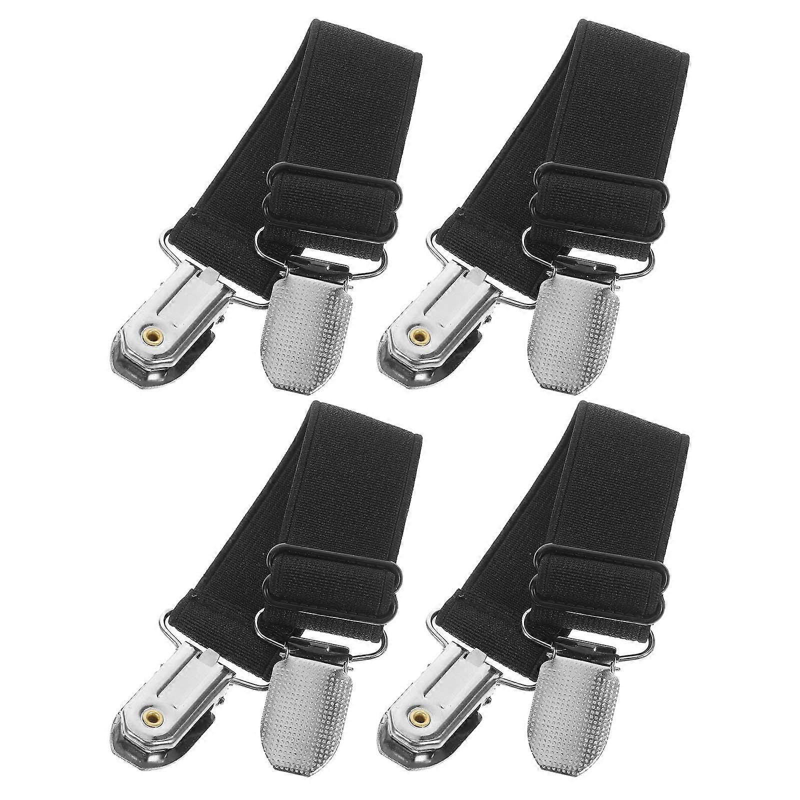 4pcs Adjustable Boots Fixing Strap Clips Elastic Windproof Pants Fasteners Holder