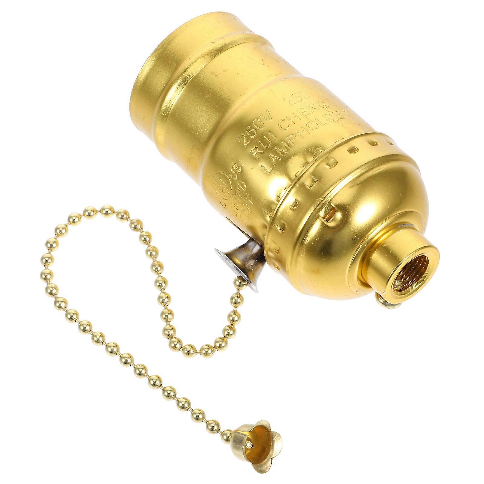 Light Bulb Socket with Pull Chain E26 Lamp Holder for 3Pcs Vintage Lighting