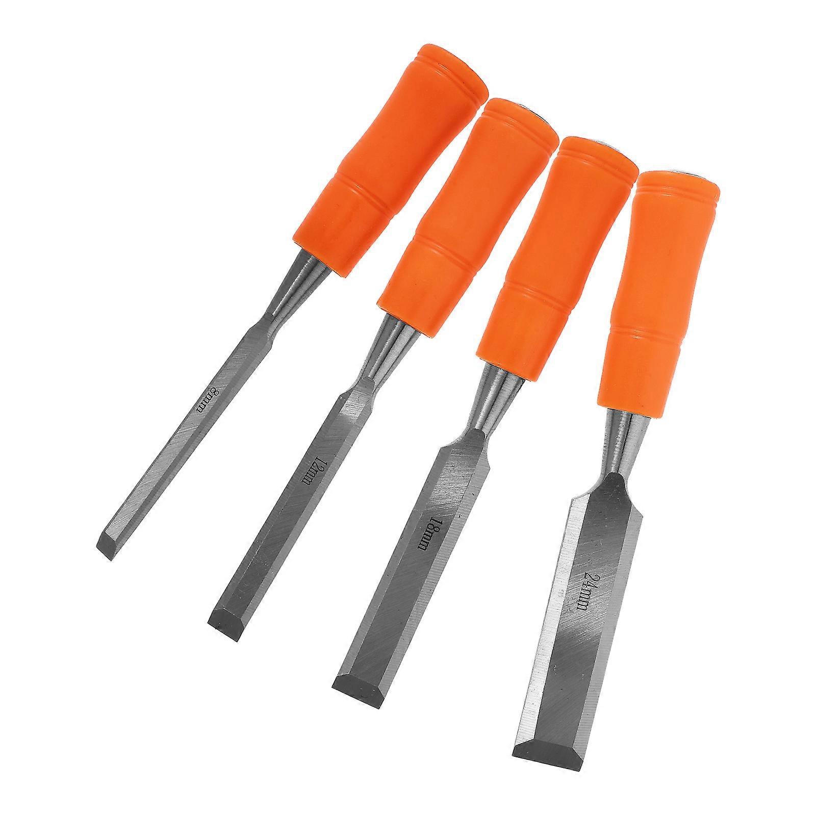 Woodworking Multi-Function Carving for DIY 4Pcs Flat Tip Carpenter Tool