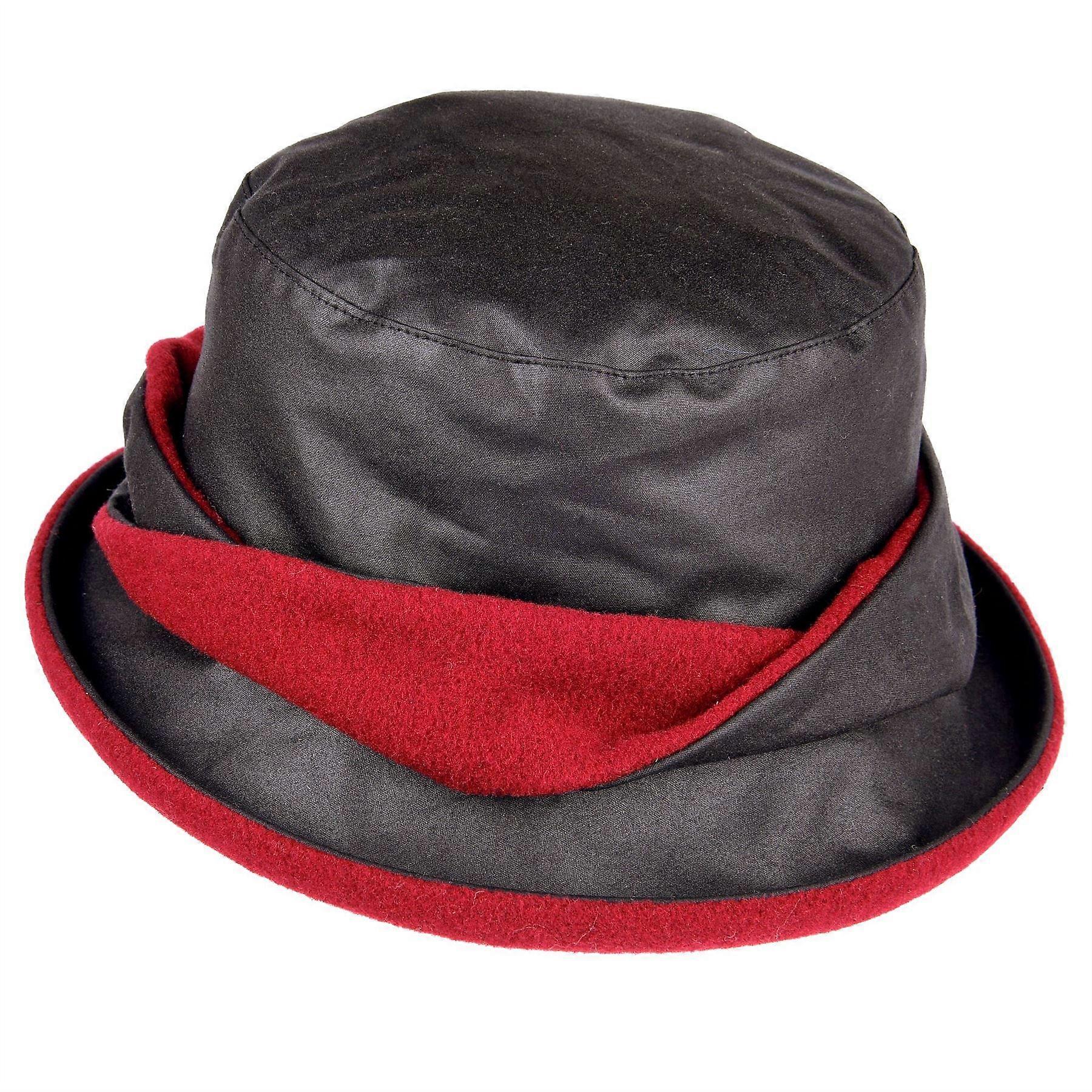 Adrienne Wax Twist Hat ZH152 Black