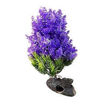 Artificial Water Grass for Fish Tank, PU Material, Purple, 1 Pack