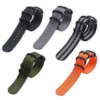 Heavy Duty Nylon Watch Bands with 5 Rings Woven Watch Strap for Use