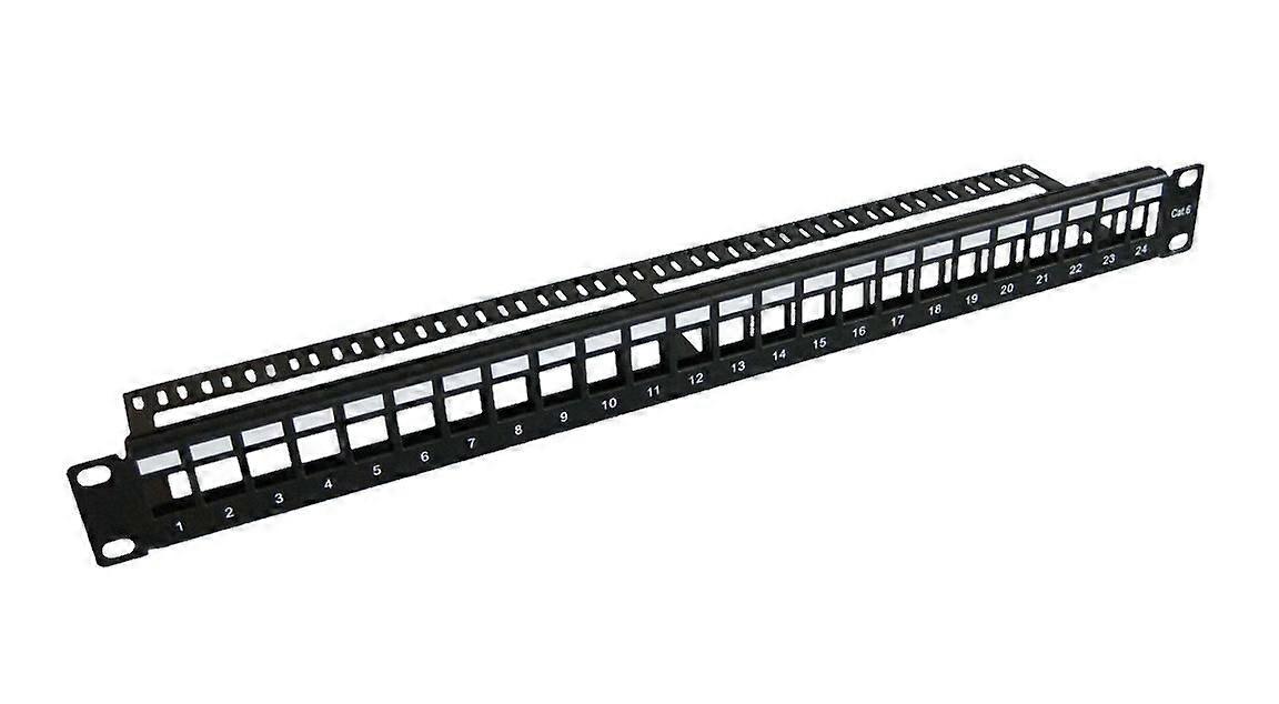 MicroConnect 19" Blank patch panel 24port shielded 1U Metal without cable manager