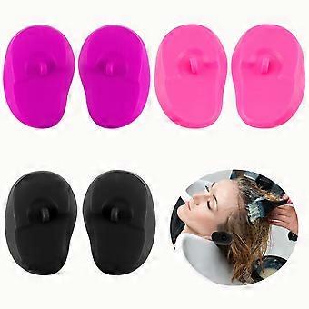 6 Pcs Silicone Hair Dye Ear Covers, Waterproof Protector Caps - Reusable and Ideal for Hairdressing Salon, Spa, Bathing Showers