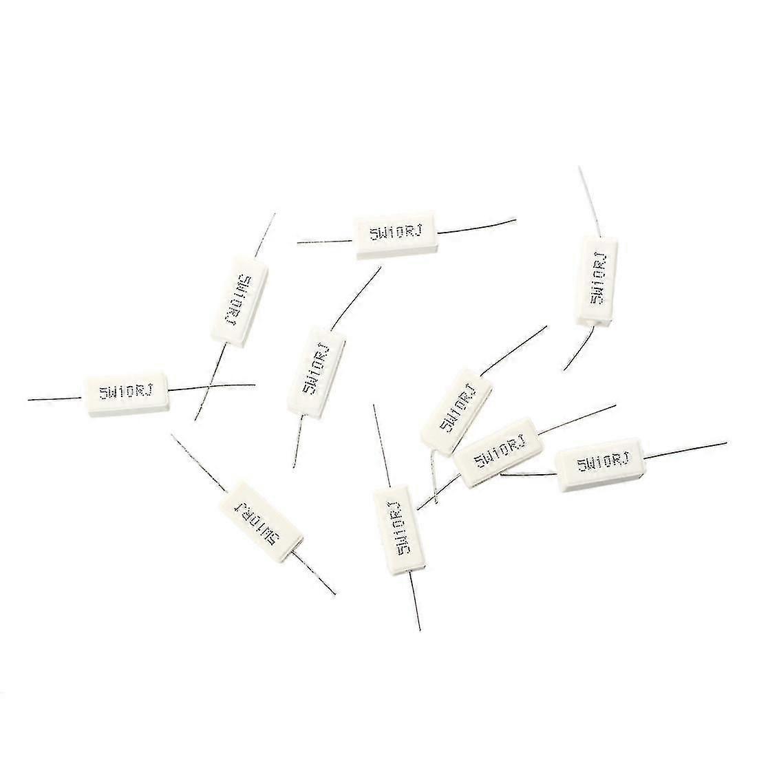 10 Pcs 5w 10 Ohm Ceramic Load Resistors