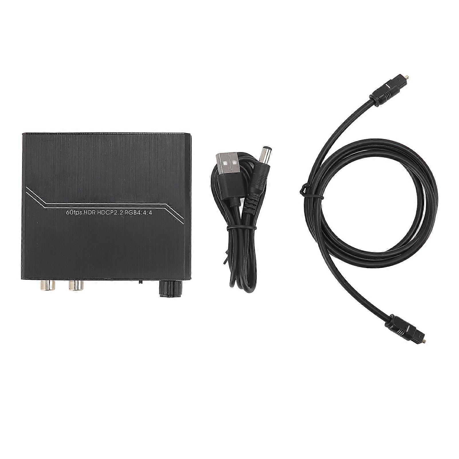 HD Multimedia Interface Extractor 4K 60Hz HD Multimedia Interface Splitter with Volume Control for PS5 DVD Player