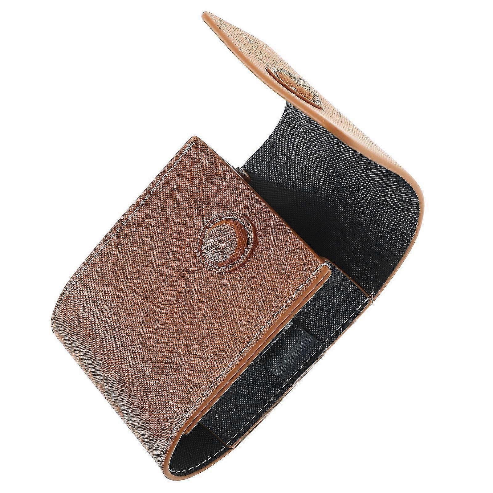 Golf Rangefinder Case Protective Bag for Storage Lightweight Brown PU