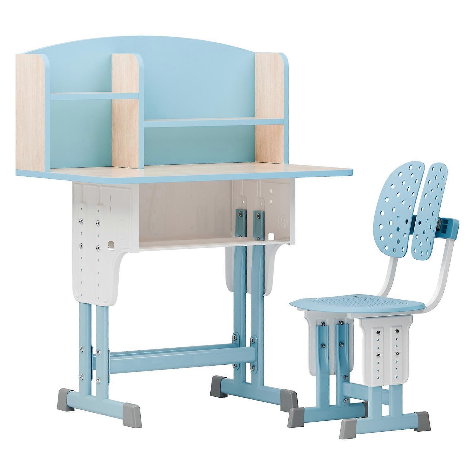 Height Adjustable Children Study Table with Cup Holder and Hook