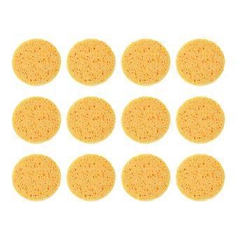 12pcs Spugna facciale di cellulosa naturale Pulizia scrub viso Puff Pastiglie esfolianti Spugna