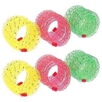 Elastic Cat Spring Toy for Reaction Training 6Pcs Portable Set