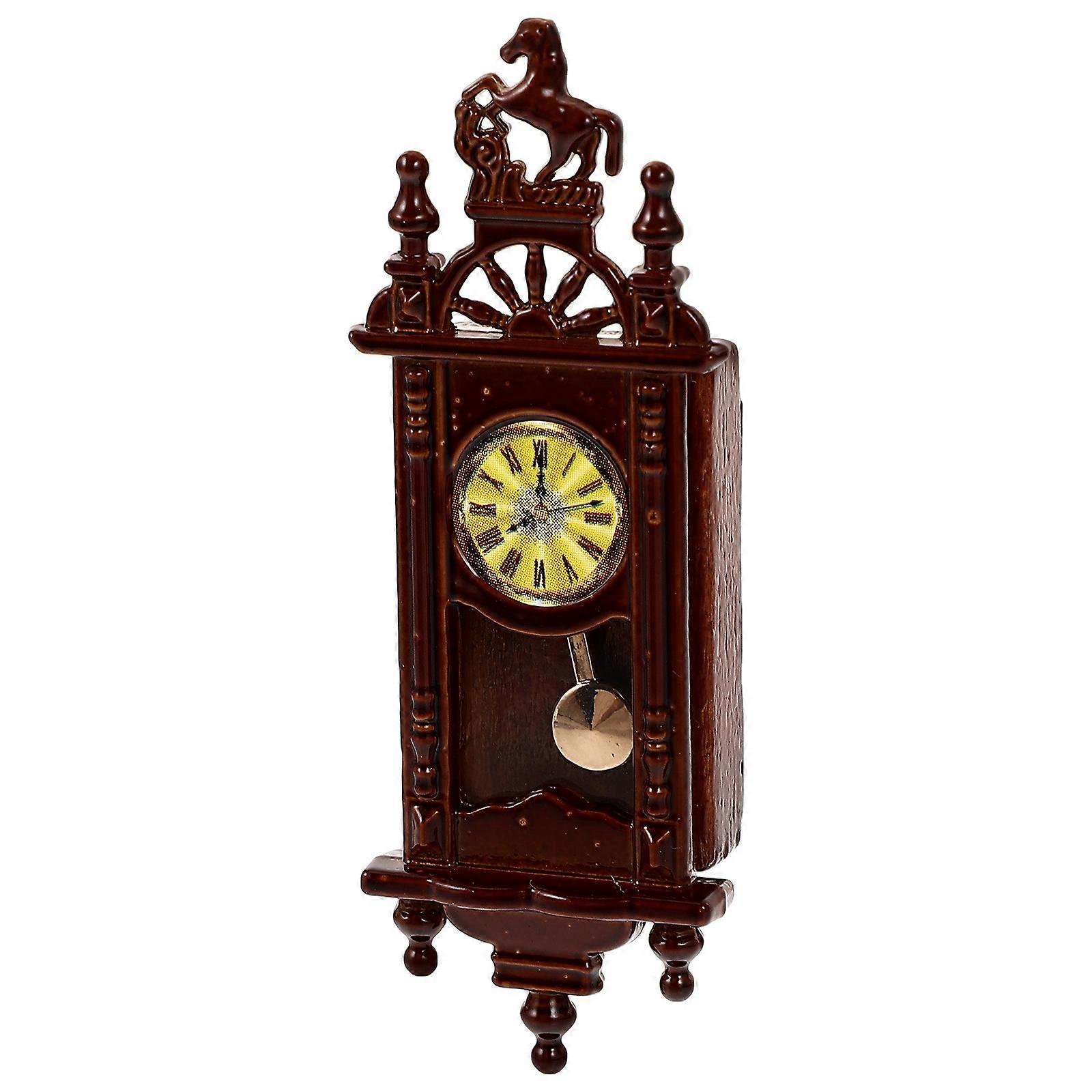Wall Clock Decor Photography Props Mini Wall Clock Toy Wall Clock Model Decor