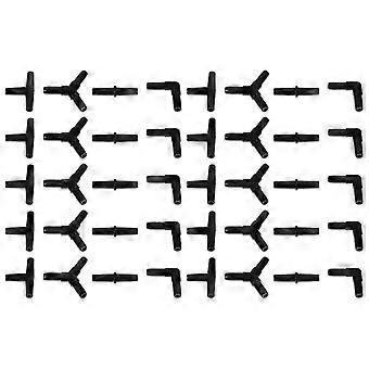 Fish Tank Airline Connector for Oxygen Pump Tubing 40Pcs Accessories