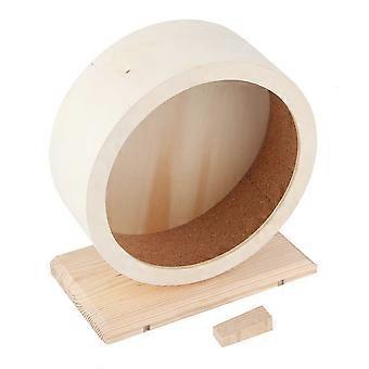 Holzhalterung Silent Pet Exercise Laufrad Spielzeug für Hamster Meerschweinchen Igel ChinchillaM