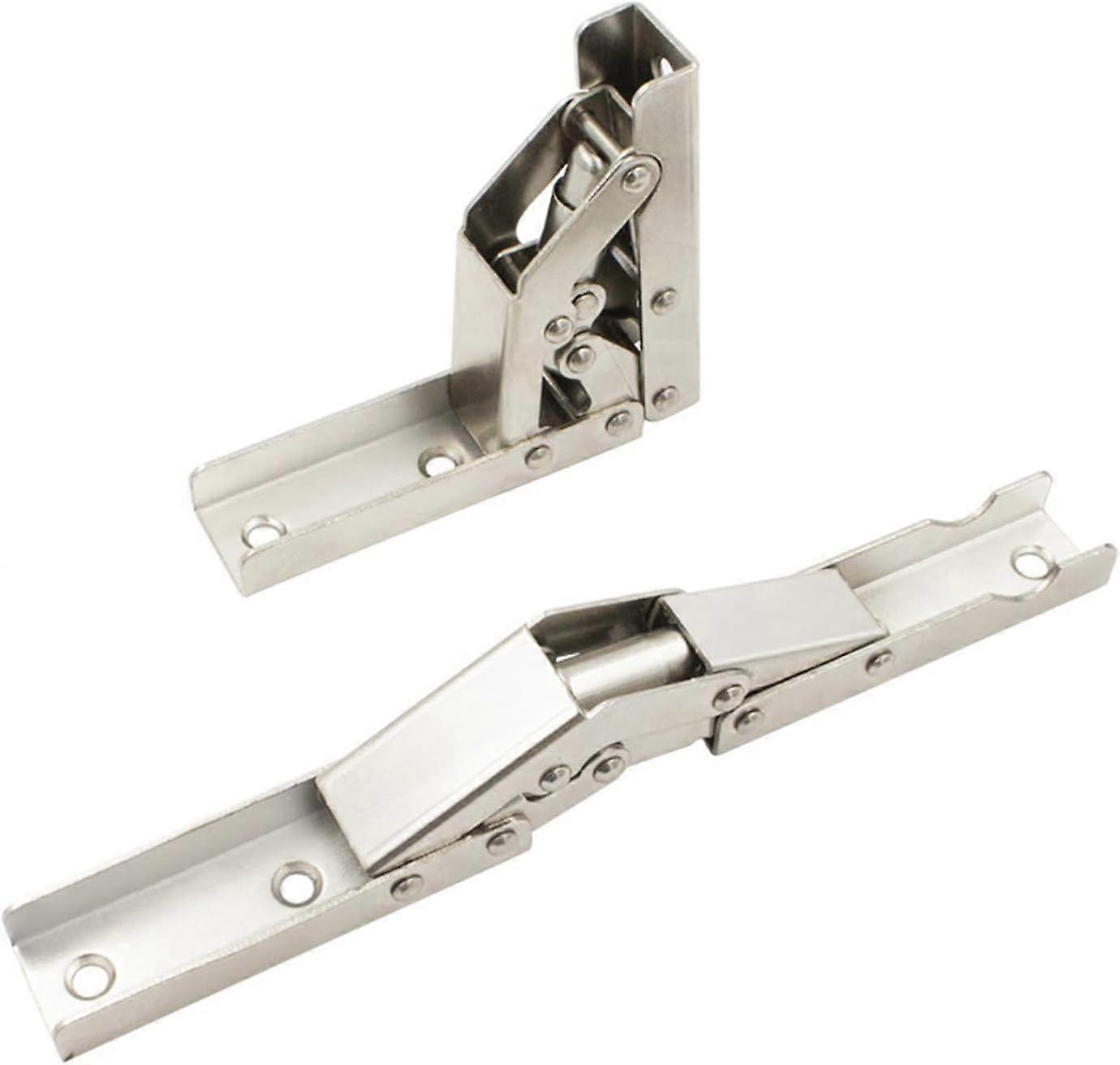 2Pcs 90 Degree Folding Hinge Table Leg Brackets 90/180 Flat Spring