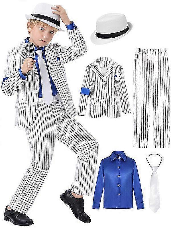 Michael Jackson gestreept pak set Jackson danskostuum p