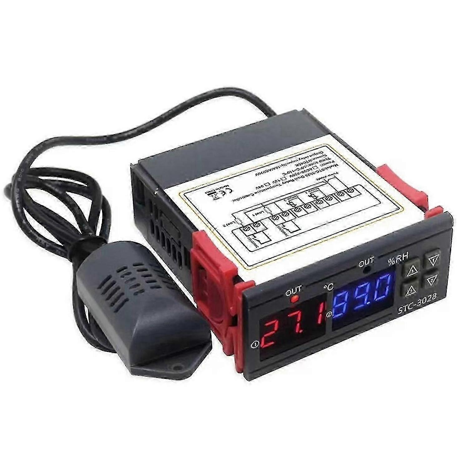 STC-3028 220V Digital Thermostat Temperature Humidity Controller