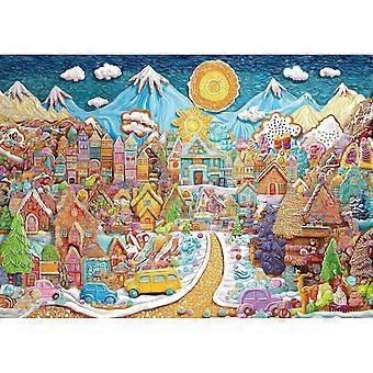 Christmas Cookies Puzzles PuzzleGingerbread Village Jigsaw Puzzles Puzzle Perfect Game Nights CYQL-811