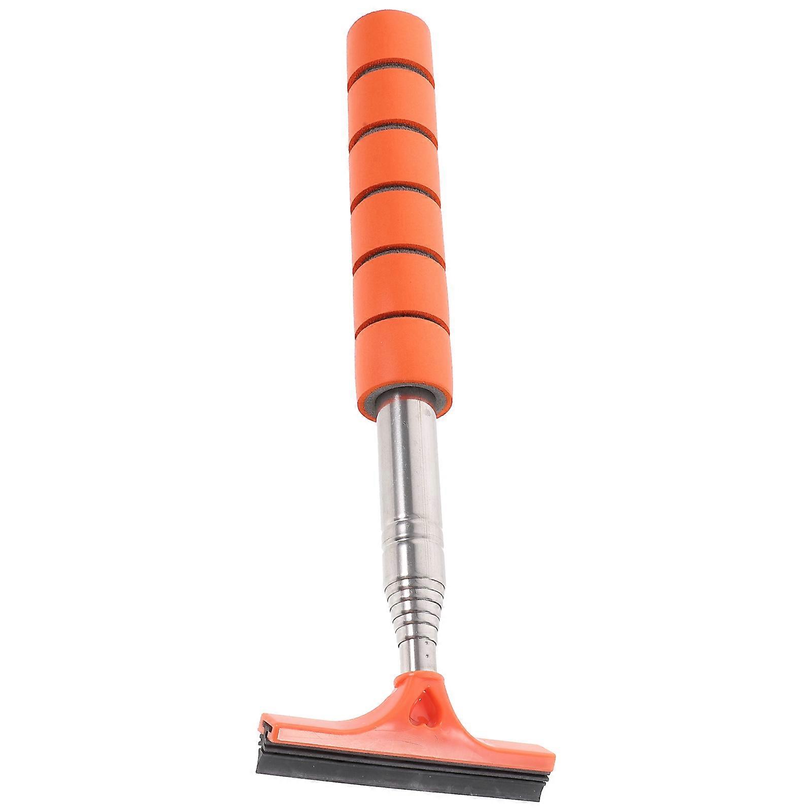 Retractable Car Rearview Mirror Squeegee Window Cleaner Tool 4Pcs Orange