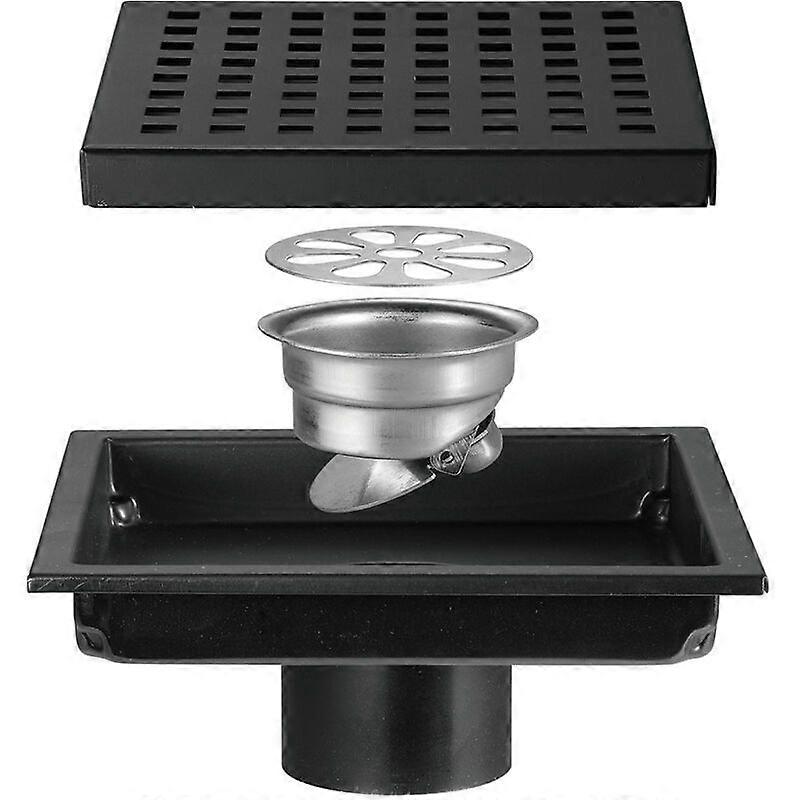 Removable Cover Anti-Clogging Square Shower Drain