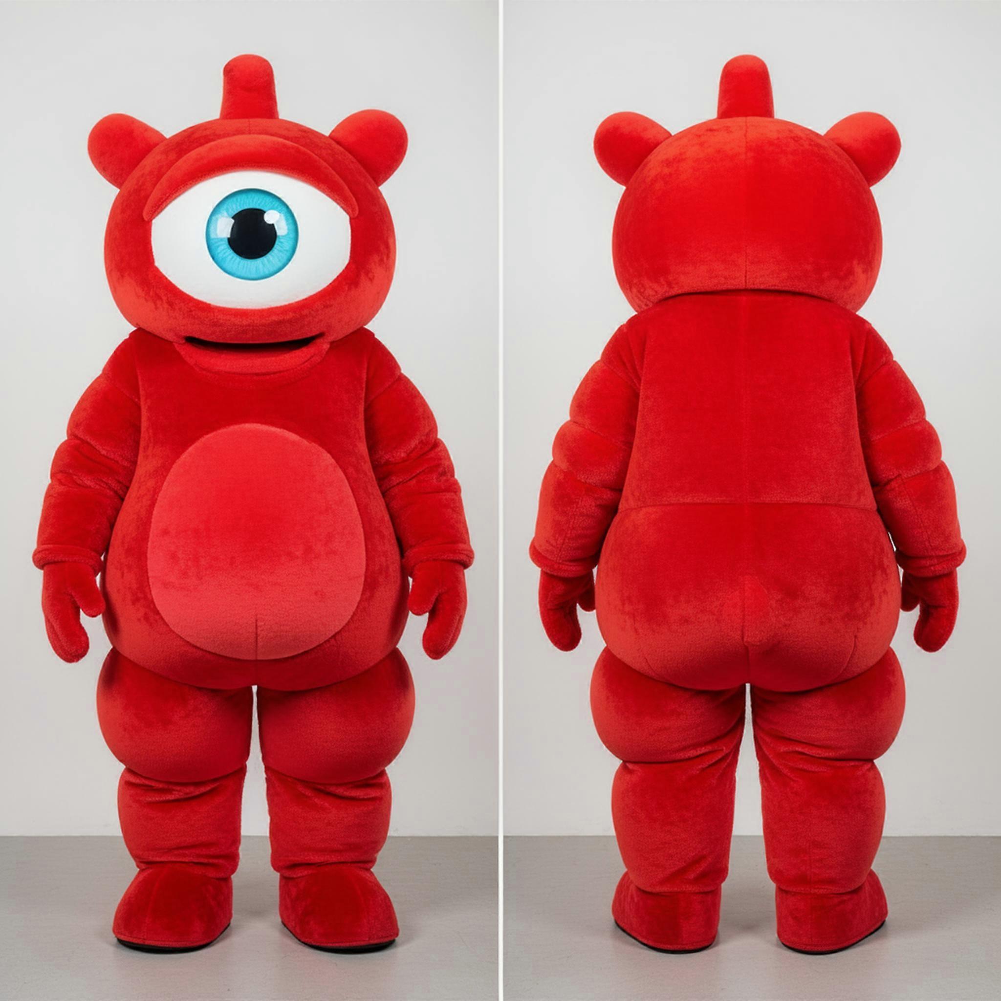 MASTICOT Crimson One-Eyed Cyclops Mascot