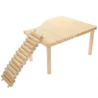 Wear-Resistant Wooden Hamster Platform for Pet Exercise