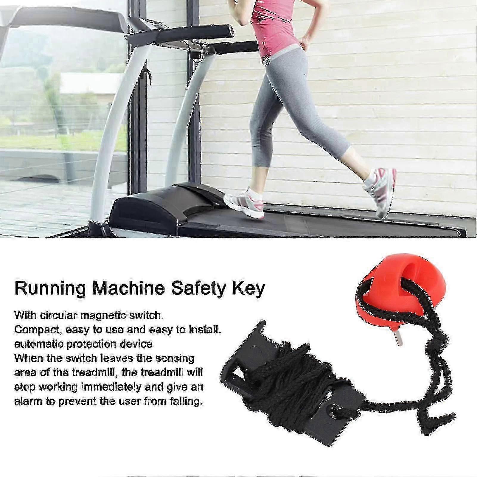 2pcs Universal Running Machine Safety Key Treadmill Magnetic Security Switch Lock Emergency S Switch compatible with Exercise