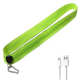LED Reflective Running Belt Rechargeable Cycling LED Shoulder Straps Night Safety Outdoor Hiking Jogging Walking Light Gear