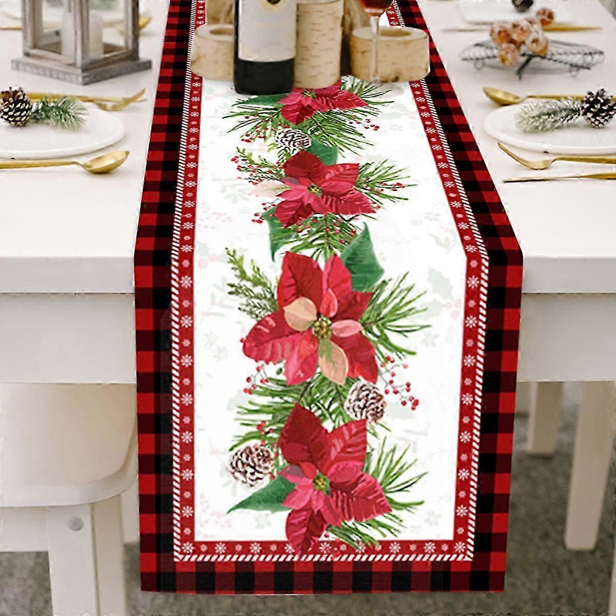 Christmas Cotton Linen Table Runner