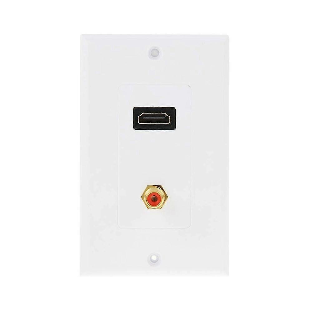 HDMI Female + RCA Wall Plate Panel