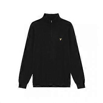 Men's Lyle & Scott Golf Quarter Zip Jumper - Jet Black
