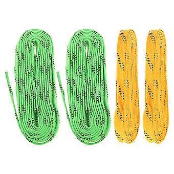 Assorted Color Ice Hockey Skate Laces Heavy Duty Waxed for Adults 4Pcs