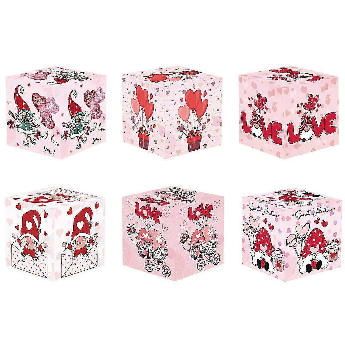 Foldable Valentine Heart Candy Boxes