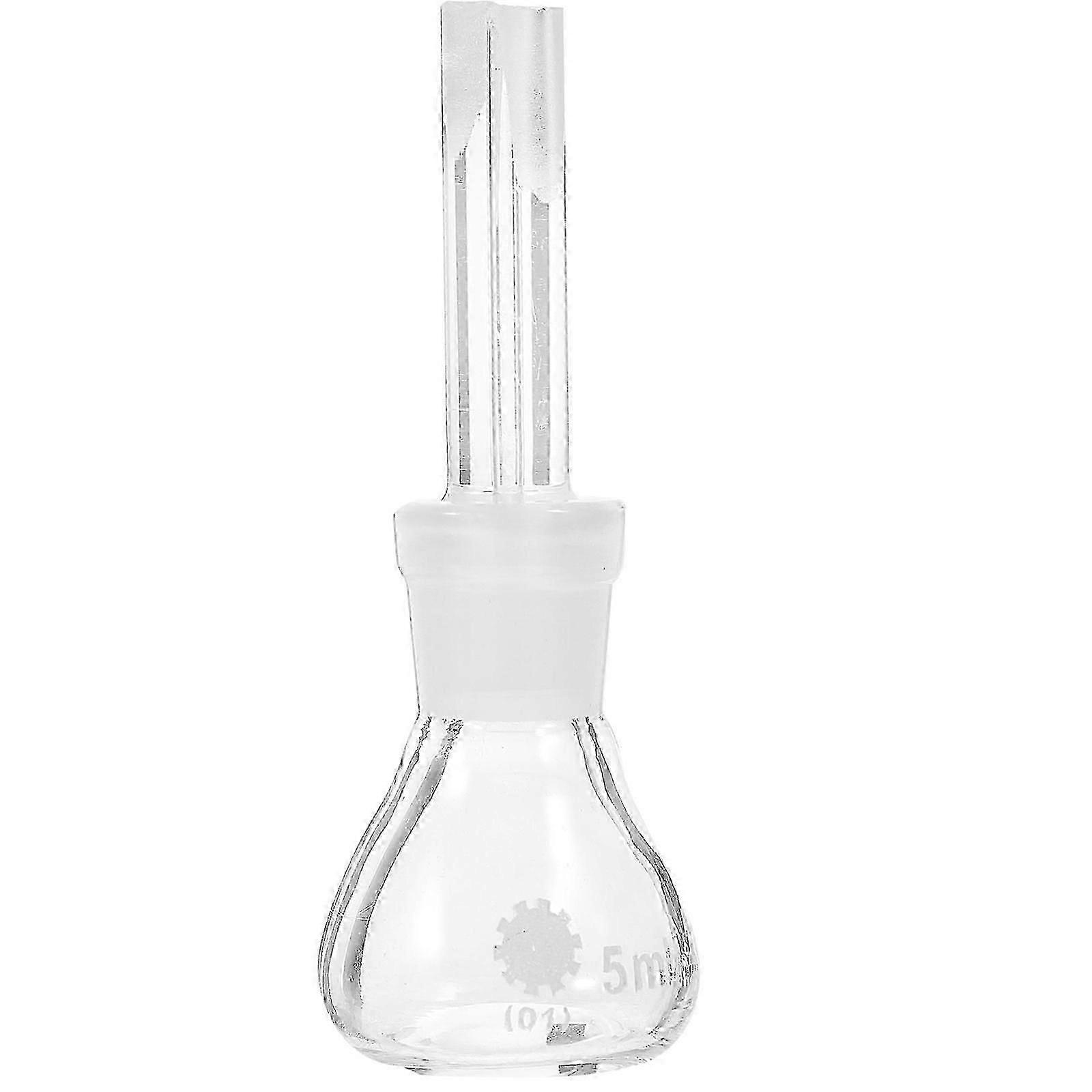 Gravity Bottle Glass Pycnometer with Perforated Stopper Empty Lab Bottle(5ml)