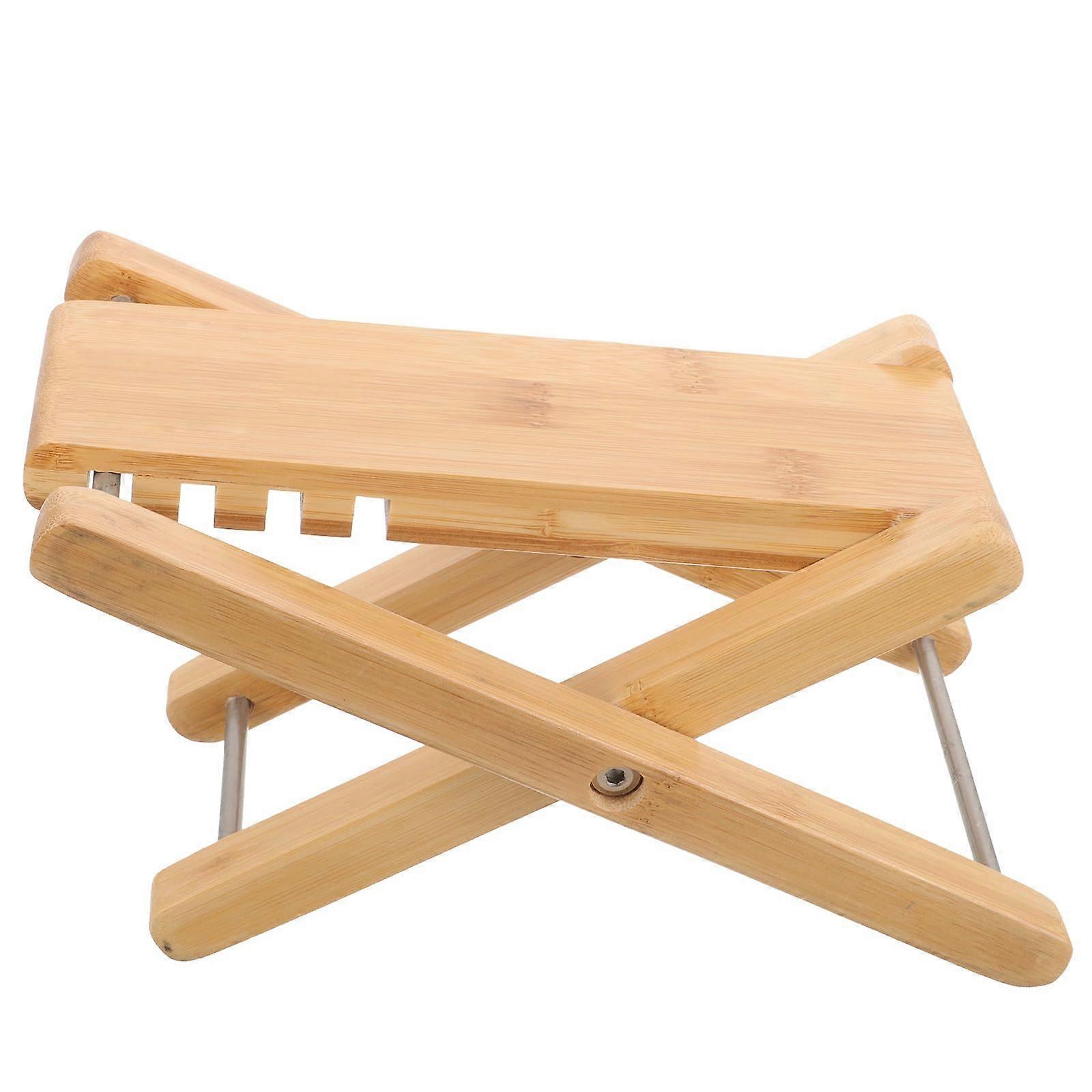 Solid Wood Adjustable Guitar Foot Stool with Height Levels for Classical Players Ergonomic Support