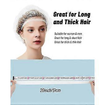 Disposable Shower Caps, 100 Pcs Plastic Shower Cap, Extra Large Thick Elastic