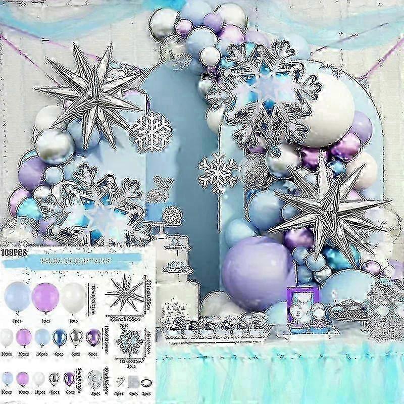 Snow Balloon Arch Kit 108PCS