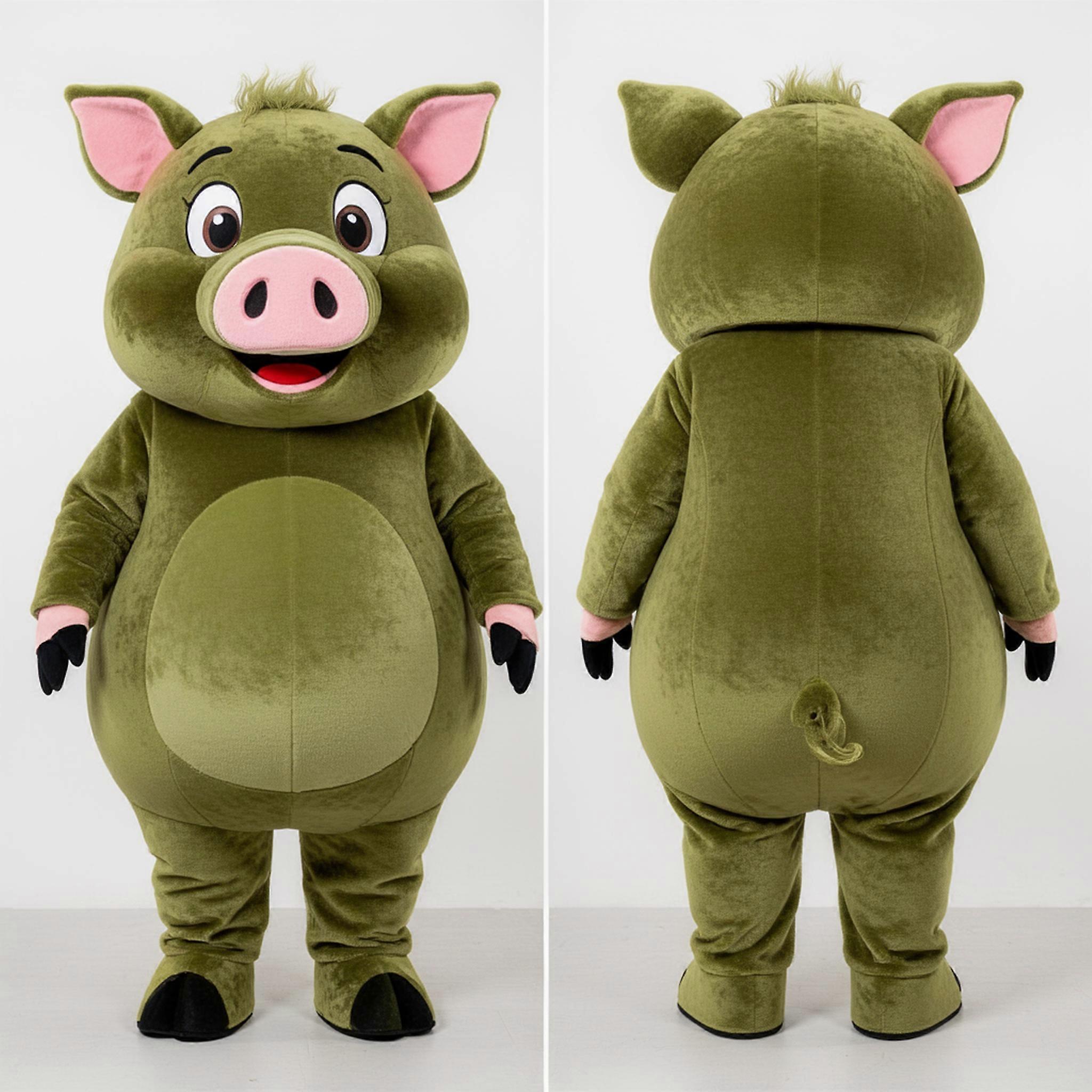 MASTICOT Olive Green Cuddly Sow Mascot