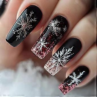 Christmas Snowflake Fake Nails, for Craft Projects and Themed Occasions