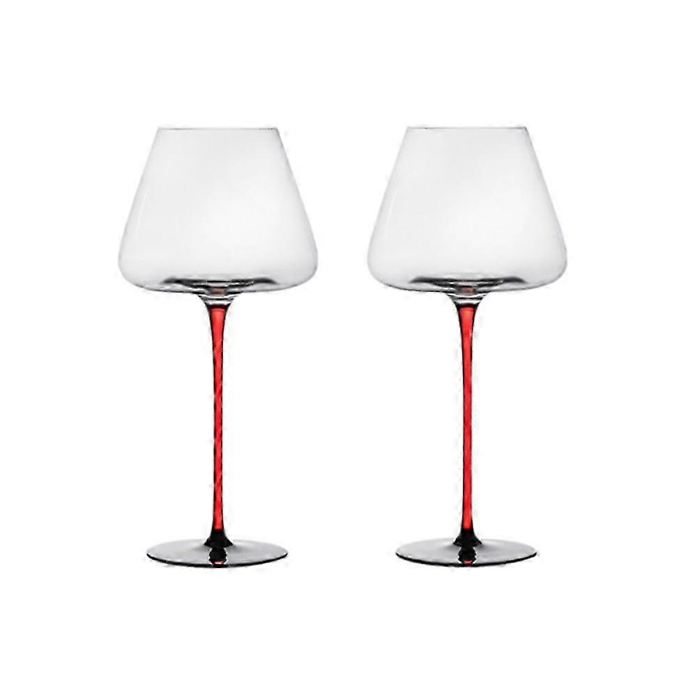 Concave Bottom Crystal Wine Goblets