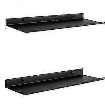 Black metal wall shelf